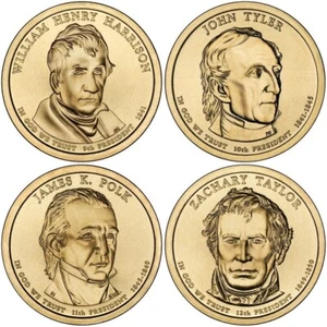 2009 - P Presidential Dollar 4 Coin Set - Philadelphia Mint - Fast Shipping - Picture 1 of 2