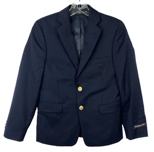 Michael Kors Boys Wool Suit Jacket 12 R Navy Blue Sport Coat NEW - Picture 1 of 9
