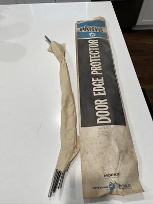 NOS Mopar 2842014 1967 1968 Dodge Polara 4 Door Chrome Door Edge Guards - Image 1 of 4