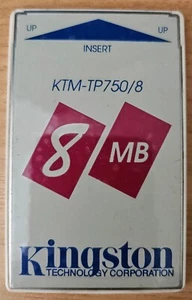 Kingston KTM-TP750/8 JEIDA Speicherkarte 8MB, gebraucht, funktioniert, vintage - Afbeelding 1 van 2