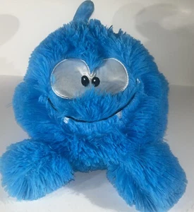 Divertido peluche de monstruo de ojos locos peludo peludo peludo azul turquesa verde azulado - Imagen 1 de 6