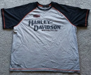 Harley Davidson Genuine Clothing Iron Bond Raglan Short Sleeve Shirt Mens Sz 3XL - Picture 1 of 22