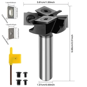 1/2inch Shank Spoilboard Surfacing Router Bit Carbide Woodworking Slab CuIqk - Picture 1 of 10