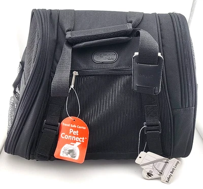 Bergan Black Pet Comfort Carrier Grande (Até 22lbs) - Aprovado pela companhia aérea, alça I - Imagem 1 de 4