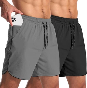 Men's 5" Quick Dry Athletic Shorts - 2 Pack with Pockets for Gym & Running - Sum - Picture 1 of 12