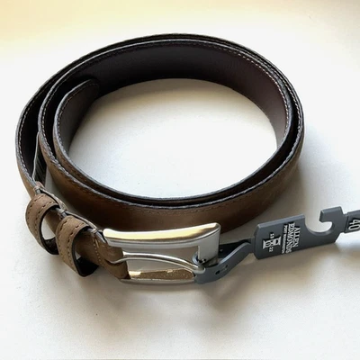 Allen Edmonds Italian Calfskin Leather Belt Wide Basic Dress Tan Heritage 40/102 - Image 1 of 4