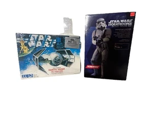 Star Wars Darth Vader Tie Fighter 1:32 Scale Model Kit & Storm Trooper 1:4 Scale - Picture 1 of 5