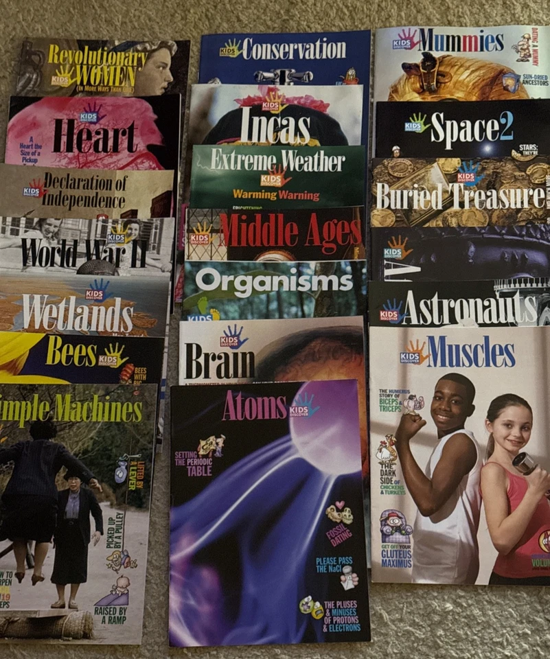 Lot 20  KIDS DISCOVER Magazines Science History HOMESCHOOL Teacher lot ~ rh54 - Image 1 of 1