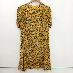 Whistles Dress UK 12 Yellow Black Green Floral NWT Short Summer Womens RMF-FPL4 - Picture 1 of 9