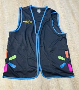 Walmart Employee Vest Adult M Gray/Blue Full Zip Sleeveless Associate Uniform - Picture 1 of 7