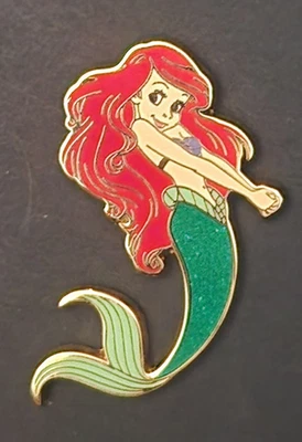 Disney Parks Princess Ariel The Little Mermaid Glitter Tail Trade Pin 2" HTF - Image 1 of 3
