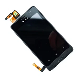 Sony Xperia Go ST27i Front housing LCD display Digitizer touch screen Genuine Bl - Picture 1 of 15