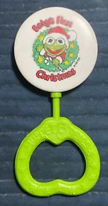 FREE Shipping 1989 Jim Henson's Muppet Babies Christmas Rattle Kermit Vintage - Picture 1 of 10