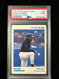 1991 Star The Future FRANK THOMAS Personal Data PSA 9 Rookie - Picture 1 of 2