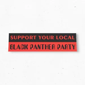 Support BLACK PANTHER Party Bumper Sticker - USA Vintage Style - Vinyl 60s 70s - Picture 1 of 4