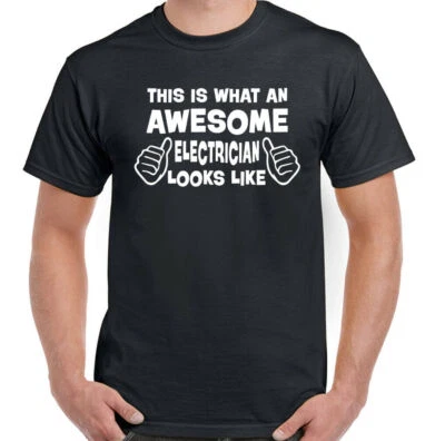 Awesome Electrician - Mens Funny T-Shirt Sparky Tradesman - Image 1 of 4