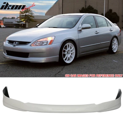 Fits 03-05 Honda Accord Sedan HFP Style Front Bumper Lip Painted #NH578 White PU Foto 1 de 4
