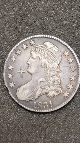 1831 Capped Bust Half Dollar Coin 50c Silver Cover
