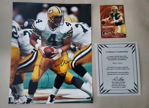 Foto autografiada/firmada de 8x10 de Green Bay Packers con certificado de autenticidad y tarjeta - Imagen 1 de 6