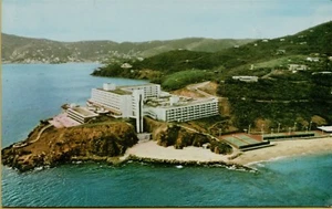 Vista aérea arrecife francés Holiday Inn playa Islas Vírgenes postal C28 - Imagen 1 de 2
