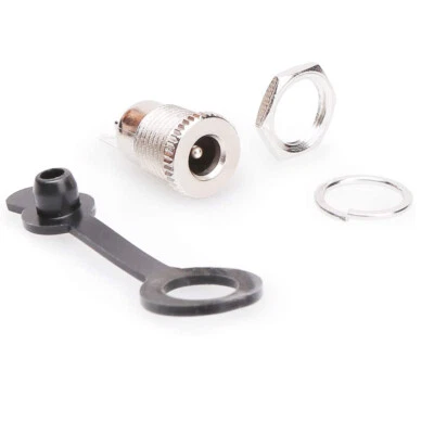 10x DC Power Connector Waterproof Cover Threaded 5.5 x 2.1mm Female Panel Mount - Image 1 of 4