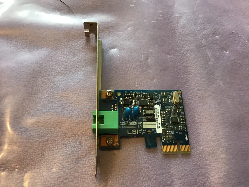 LSI Concorde 56k Mbps PCIe x Data/Fax Modem 503095-001 - Image 1 of 2