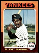1975 TOPPS ELLIOTT MADDOX 100 NEW YORK YANKEES #113