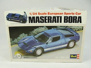 VINTAGE 1979 ISSUE REVELL MASERATI BORA MODEL KIT UNGEBAUT OPEN BOX - Bild 1 von 2