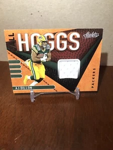 2021 Panini Absolute Football AJ Dillon Ball Hoggs Jersey Patch Green Bay Packer - Picture 1 of 2
