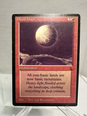 Magic The Gathering MTG - The Dark - Blood Moon Very Good Condition - Image 1 of 4