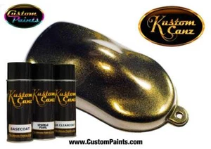 Kustom Canz GOLD SPARKLE PEARL 12 oz AEROSOL CAN KIT, Custom Paint, HOK - Picture 1 of 1