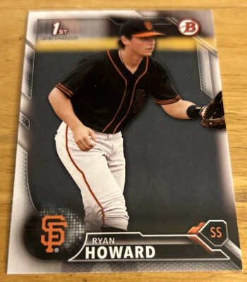 2016 Bowman 1st Draft Picks Ryan Howard Rookie (RC) #BD-72 Giants NM - Image 1 of 2