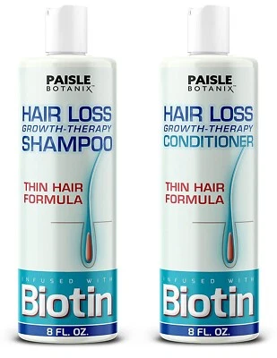 4 x Biotin Infused Hair Loss Growth / 2xShampoo & 2xConditioner / Paisle Botanix - Image 1 of 4