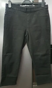 Pantalones de mezclilla elásticos negros Denim Company para mujer UK14 EU42 US10 - Imagen 1 de 8