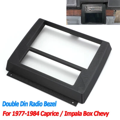 For 1977-1984 Chevrolet Caprice / Impala Box Chevy Double Din Radio Bezel Black Foto 1 de 4
