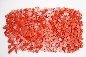 Lego Red 1x1 Brick Tile Plate Modified Lot of 400 Pieces Building Parts - Picture 1 of 1