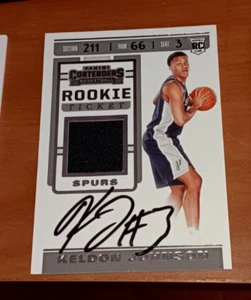 Keldon Johnson San Antonio SIGNED PANINI CONTENDER ROOKIE TICKET JERSEY Card - Picture 1 of 2