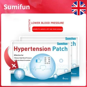 6x Hypertension Patch Headache Relief Reduce High Blood Pressure Herbal Plaster - Picture 1 of 11
