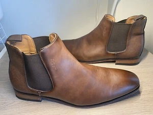 Tommy Hilfiger Herren TM Sesam Hellbraun Chelsea Elegant Stiefel Schuhe Größe 12 Medium (D) - Bild 1 von 14