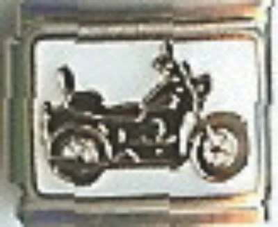 PULSERA ESLABÓN ENCANTO ITALIANO MOTO 9MM ACERO INOXIDABLE Foto 1 de 4