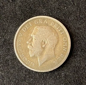 1919 Great Britain Shilling 0.9250 Silver ASW 0.1682 Oz Free Ship - Picture 1 of 2