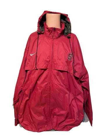 Vintage NIKE Stanford Cardinal Zip Up Windbreaker Jacket Size 2XL Cover