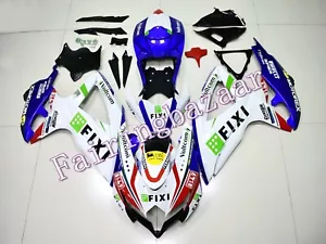 Kit de carenado por inyección ABS Apto para 2008-2010 GSXR600 GSXR750 blanco azul rojo fixi - Imagen 1 de 8