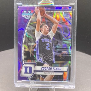 2024-25 Bowman University Chrome - Cooper Flagg #16 Purple Lava Refractor (RC) - Picture 1 of 2