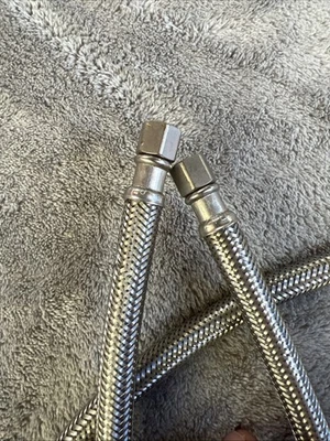 Conector máquina de hielo manguera trenzada de acero inoxidable para refrigerador de 50 pulgadas #340 Foto 1 de 4