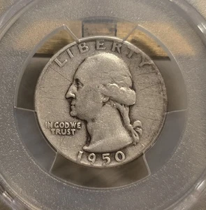 1950-S Washington Quarter-PCGS Genuine Scratch-VG Detail - Picture 1 of 5
