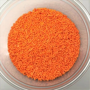 Sprinkles Orange Jimmies Bakery Topping 8 ounces colored sprinkles - Picture 1 of 1