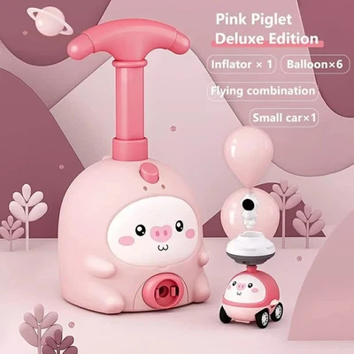 Balloon Launcher car Toy Set with Pump Inertial Power Vehicle Toy Air Powered - Image 1 of 4