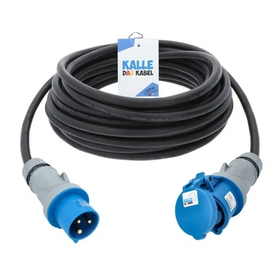 CEE Verlängerung KALLE Blue 32A 240V 3G 4,0mm² Gummileitung H07RN-F  - Bild 1 von 3