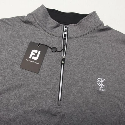 FootJoy FJ Vest Mens Large Charcoal Heather Performance Half Zip Timuquana CC - Image 1 of 4